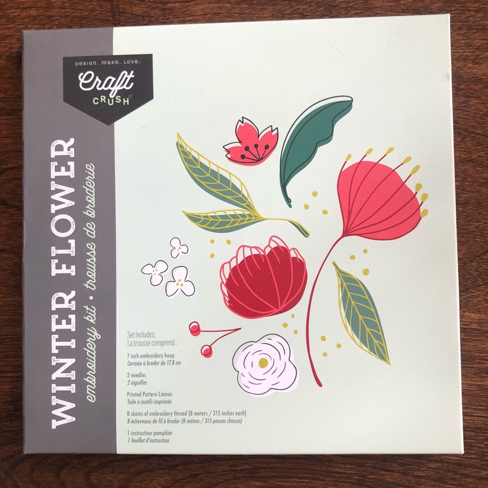 DIY Embroidery Kit - Craft Crush Winter Flower